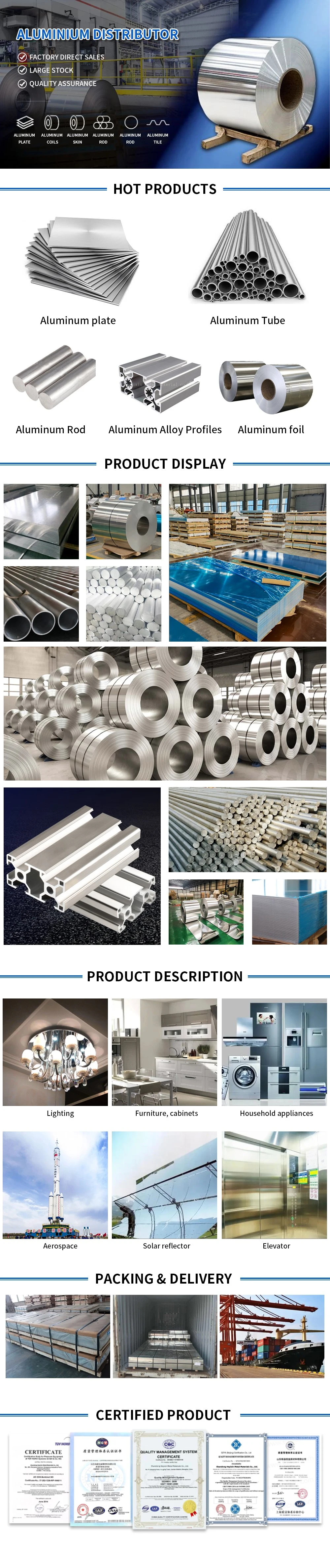 Manufacture Direct Sale Capillary Aluminum Tube 6060 6061 300mm Diameter Aluminium Tube for Building High Qulitity